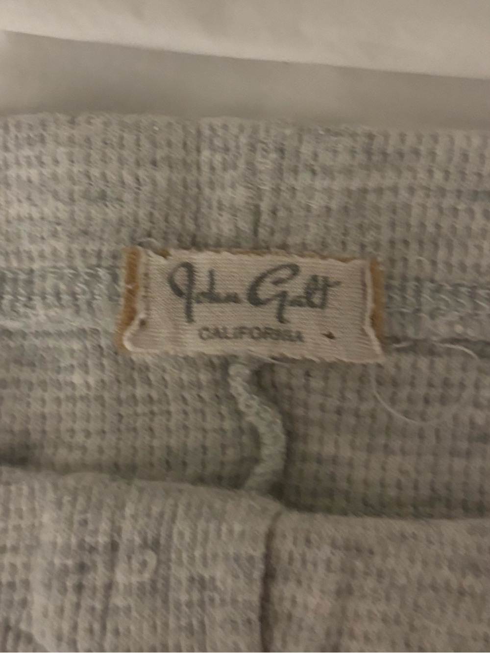 Brandy Melville light gray waffle knit track pants